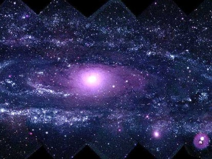 M31 em ultravioleta; imagem captada pelo Swift (Foto: NASA)